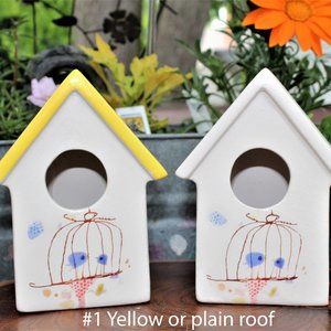 Rae Dunn Inspired Birds in Cage Mini Birdhouse #1